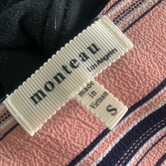 Blush & Navy Wrap Dress - Picture 7 of 7